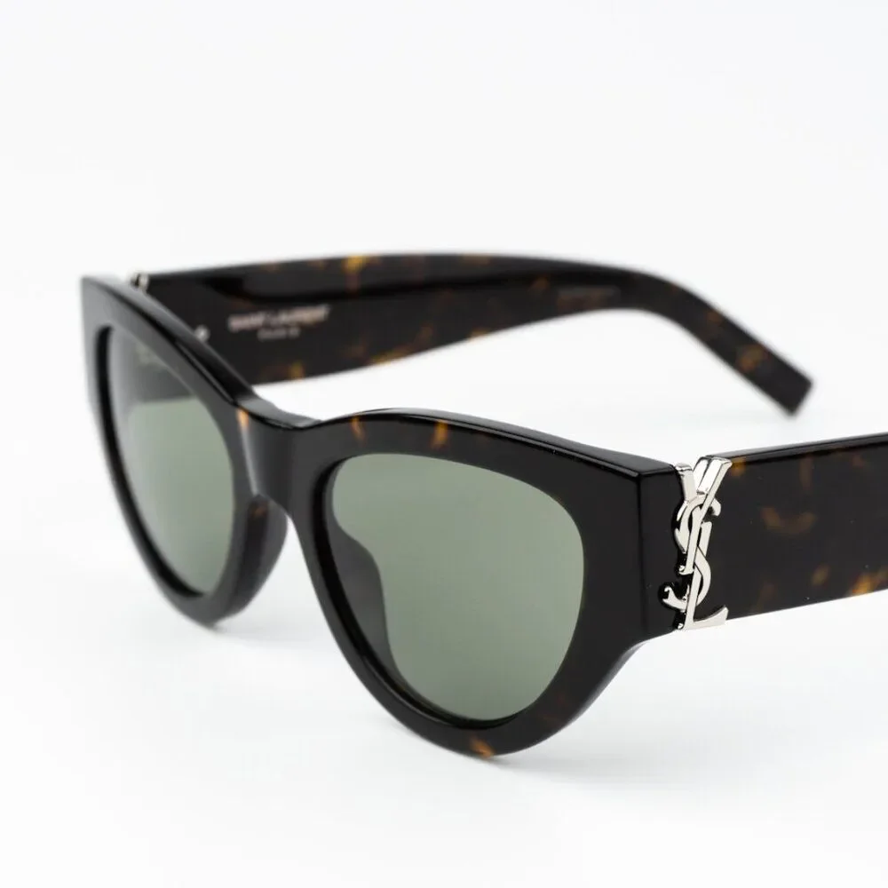 Saint Laurent Men Sunglasses Havana Green Cat Eye SLM94 008 BRAND NEW
